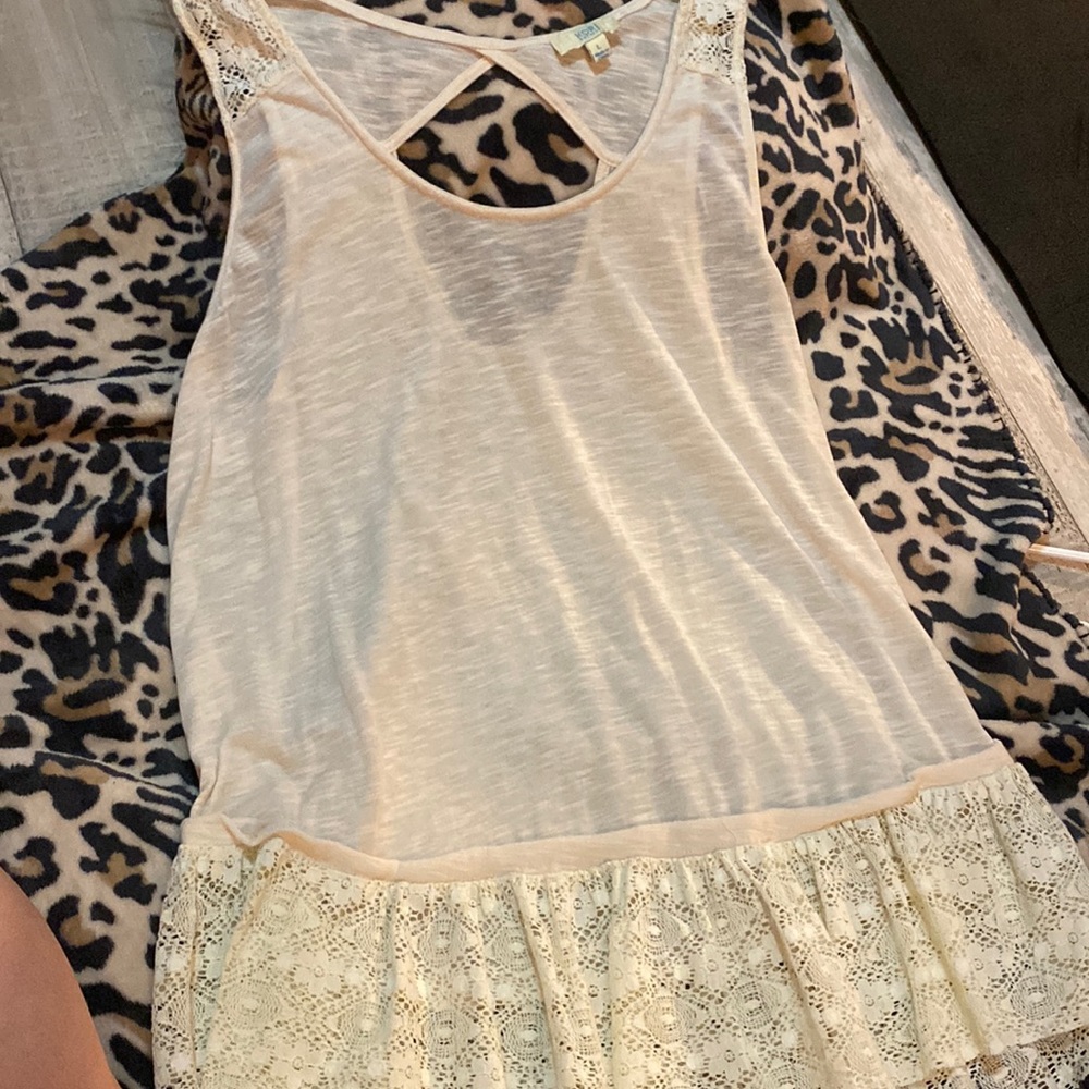 Lace trimmed blouse